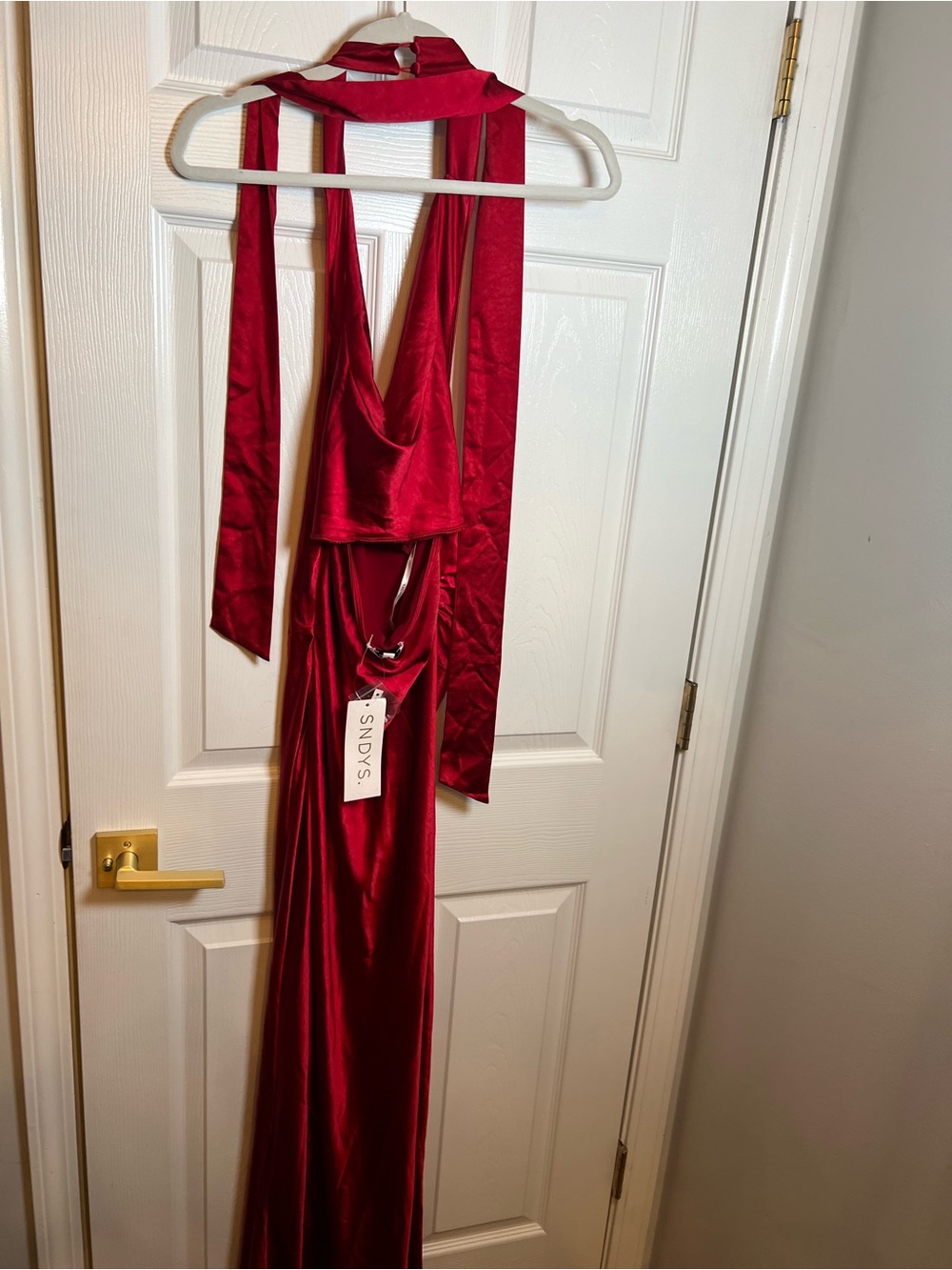 SNDYS Rosanna Maxi Dress in Red - Picture 5 of 7